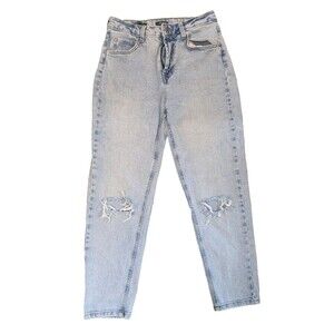 Wild Fable Super High Rise Mom Jean Distressed Light Wash Jeans Women's sz 6